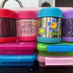 Thermos food and sandwich Colorful Lunch Containers and Jars